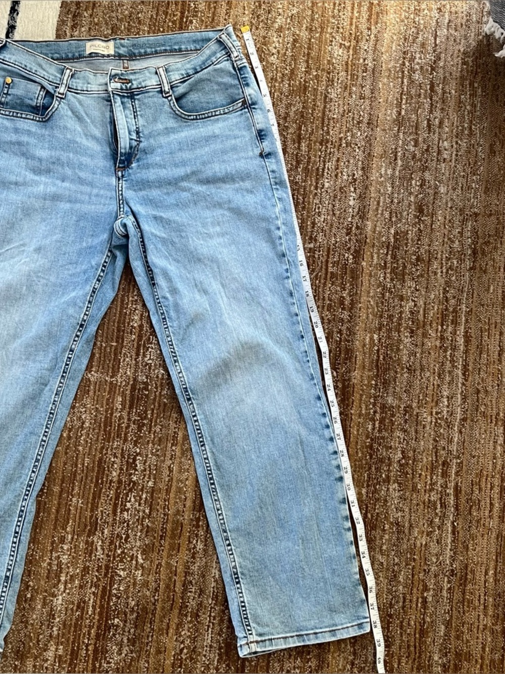 Pilcro Light Blue Straight Leg Women's Jeans - Picture 6 of 8